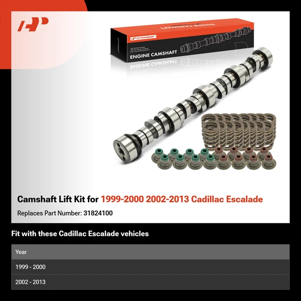 Camshaft Lift Kit for 1999-2000 2002-2013 Cadillac Escalade