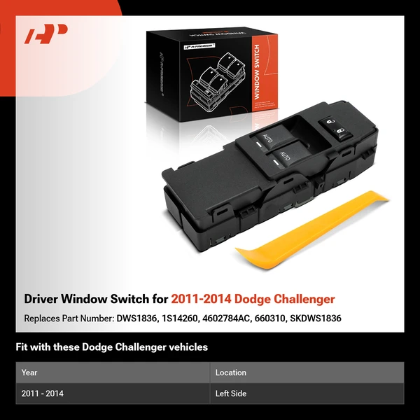 Driver Window Switch for 2011-2014 Dodge Challenger