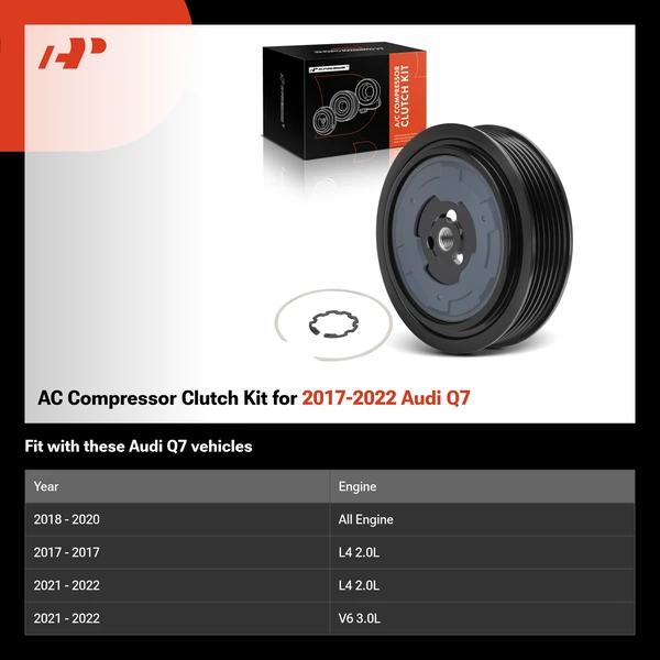 AC Compressor Clutch Kit for 2017-2022 Audi Q7