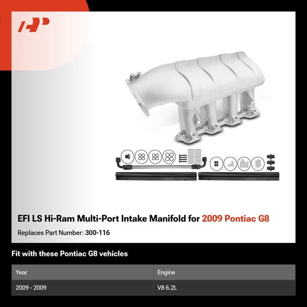 EFI LS Hi-Ram Multi-Port Intake Manifold for 2009 Pontiac G8