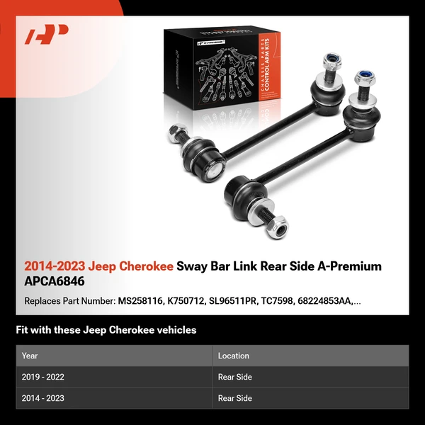 2014-2023 Jeep Cherokee Sway Bar Link Rear Side A-Premium APCA6846