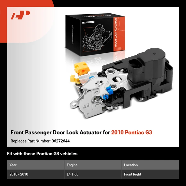 Front Passenger Door Lock Actuator for 2010 Pontiac G3