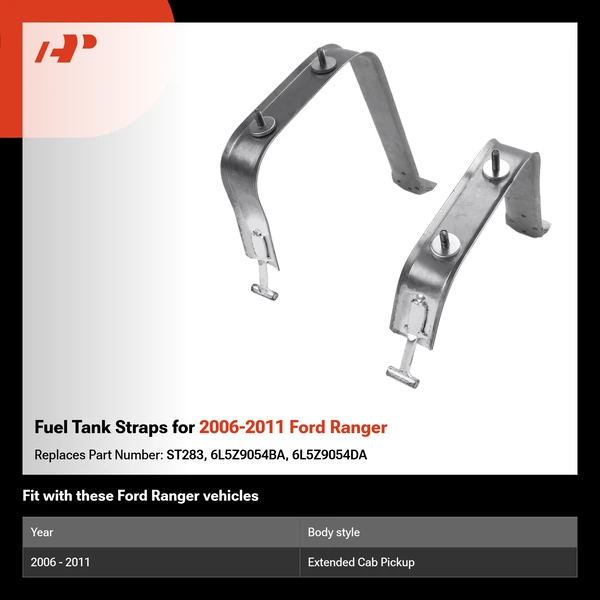Fuel Tank Straps for 2006-2011 Ford Ranger
