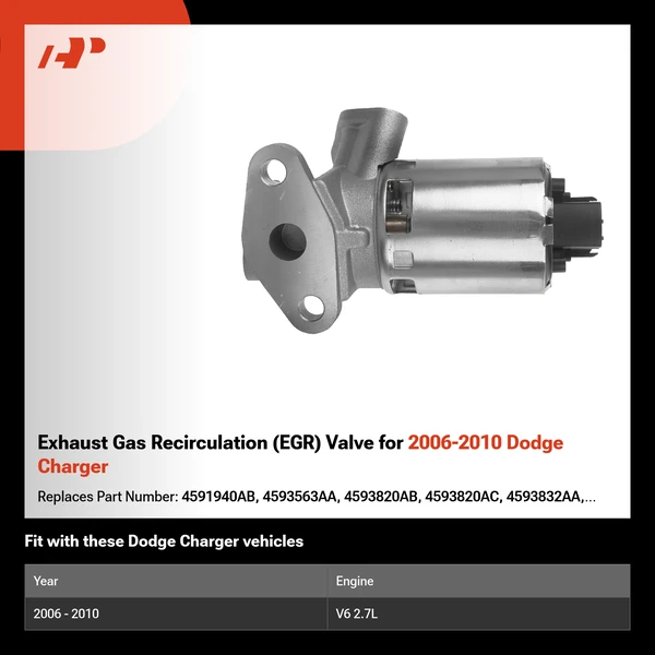Exhaust Gas Recirculation (EGR) Valve for 2006-2010 Dodge Charger
