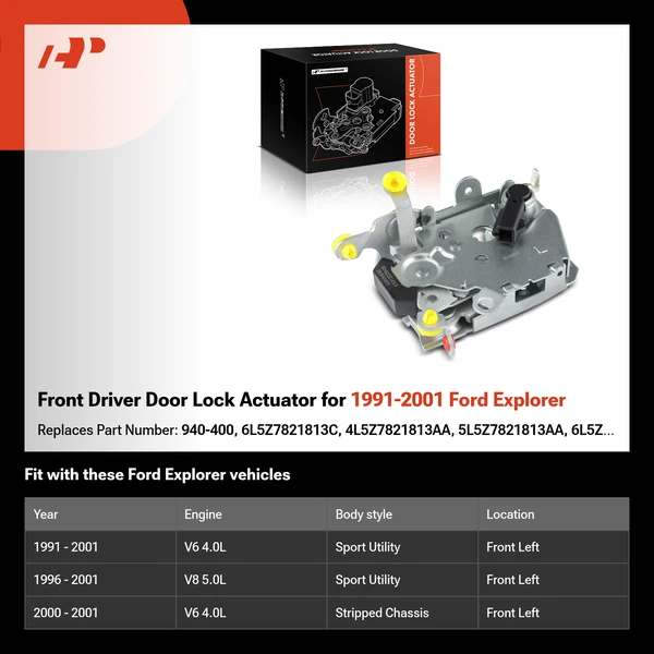 Front Driver Door Lock Actuator for 1991-2001 Ford Explorer