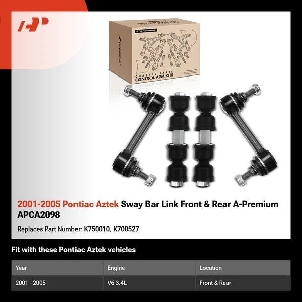 2001-2005 Pontiac Aztek Sway Bar Link Front & Rear A-Premium APCA2098