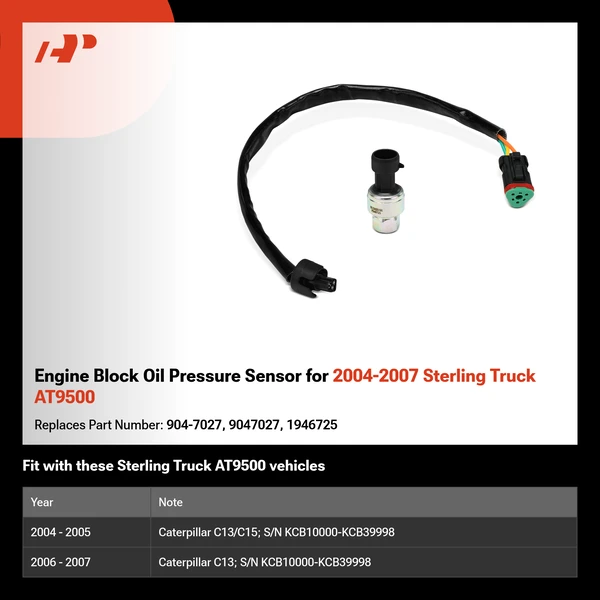 Engine Block Oil Pressure Sensor for 2004-2007 Sterling Truck AT9500