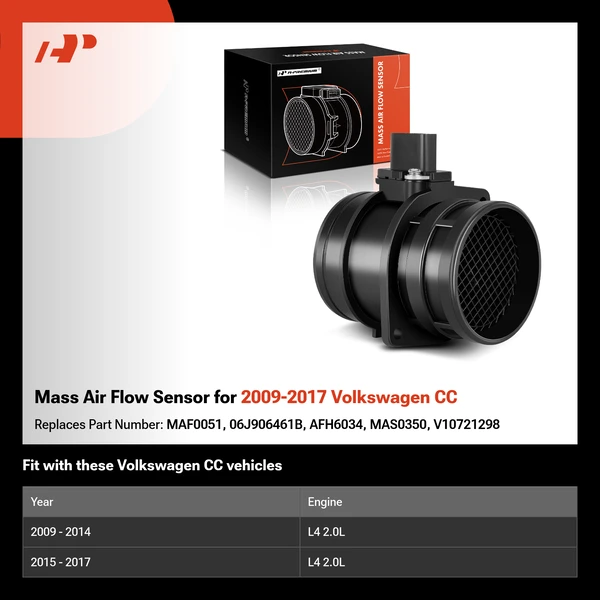 Mass Air Flow Sensor for 2009-2017 Volkswagen CC