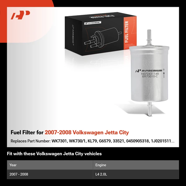 Fuel Filter for 2007-2008 Volkswagen Jetta City