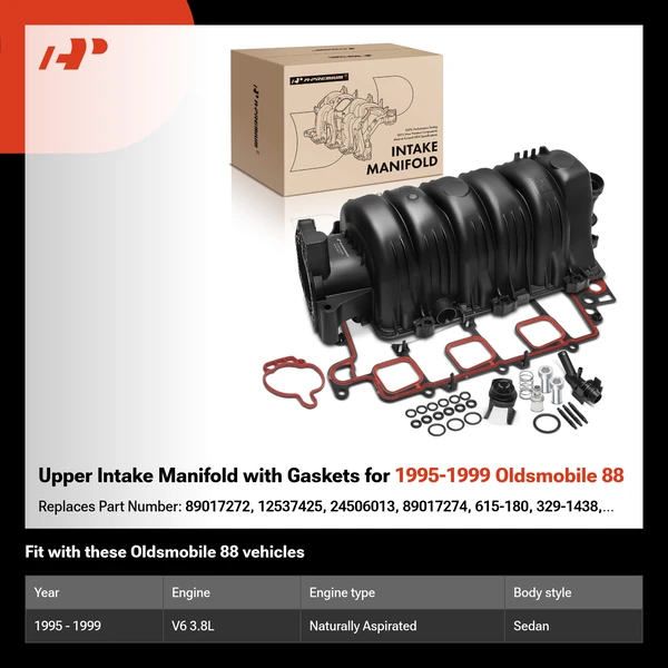 Upper Intake Manifold with Gaskets for 1995-1999 Oldsmobile 88