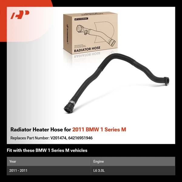 Radiator Heater Hose for 2011 BMW 1 Series M