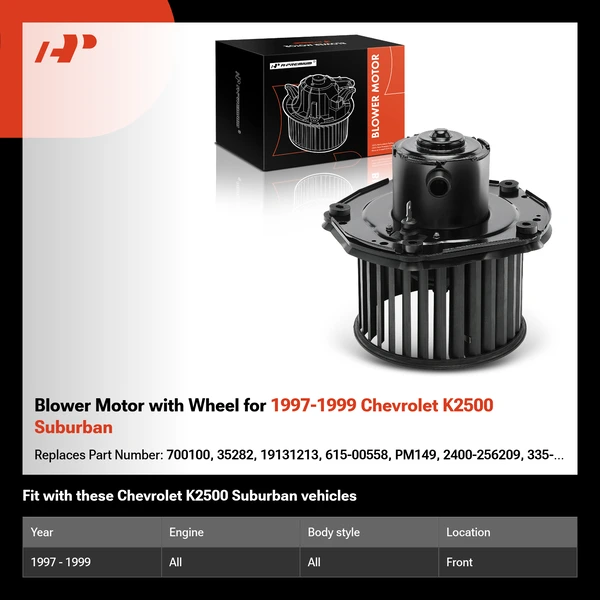 Blower Motor with Wheel for 1997-1999 Chevrolet K2500 Suburban