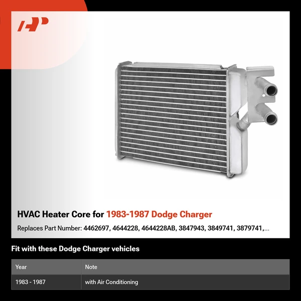 HVAC Heater Core for 1983-1987 Dodge Charger