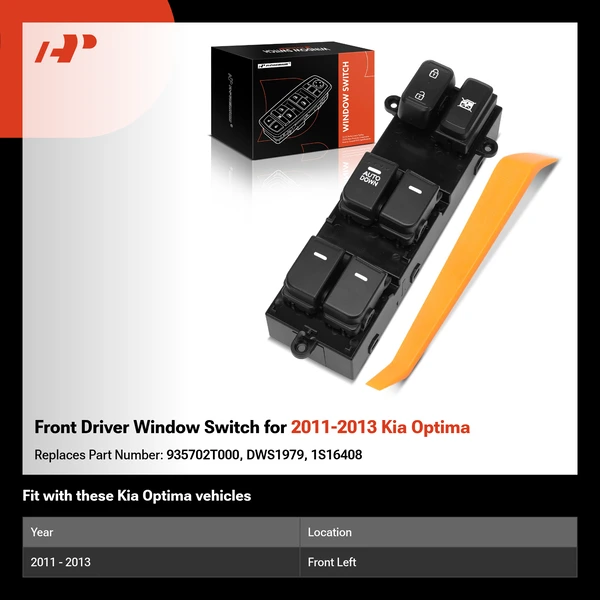Front Driver Window Switch for 2011-2013 Kia Optima