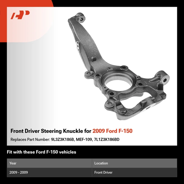 Front Driver Steering Knuckle for 2009 Ford F-150
