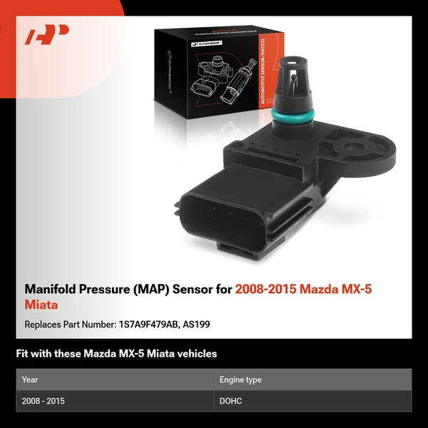 Manifold Pressure (MAP) Sensor for 2008-2015 Mazda MX-5 Miata