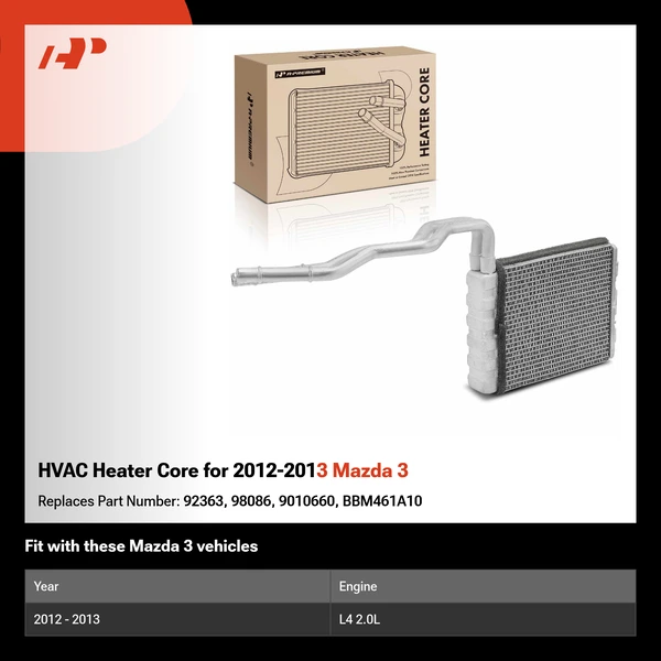 HVAC Heater Core for 2012-2013 Mazda 3