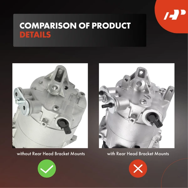 AC Compressor with Clutch with 7-Groove Pulley A-Premium APACC602