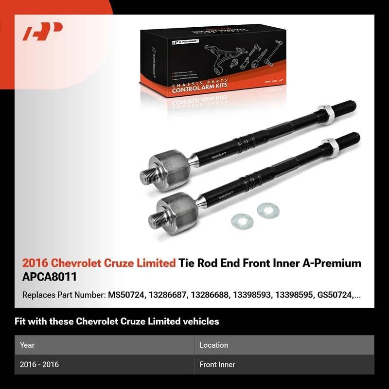 2016 Chevrolet Cruze Limited Tie Rod End Front Inner A-Premium APCA8011