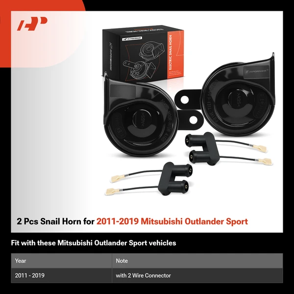 2 Pcs Snail Horn for 2011-2019 Mitsubishi Outlander Sport