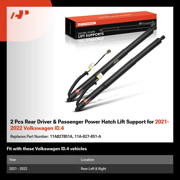 2 Pcs Rear Driver & Passenger Power Hatch Lift Support for 2021-2022 Volkswagen ID.4