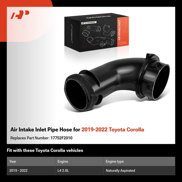 Air Intake Inlet Pipe Hose for 2019-2022 Toyota Corolla