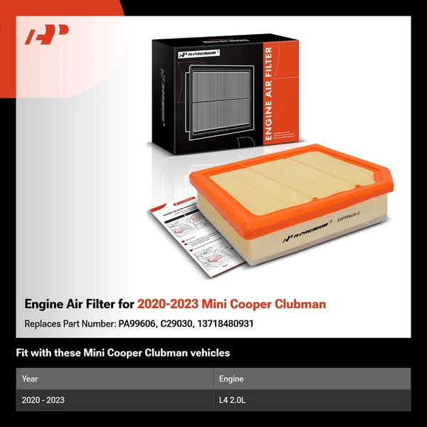Engine Air Filter for 2020-2023 Mini Cooper Clubman