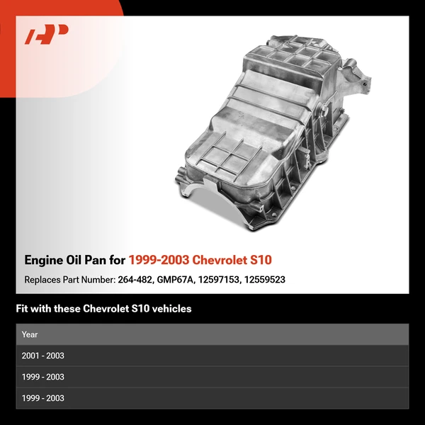 Engine Oil Pan for 1999-2003 Chevrolet S10