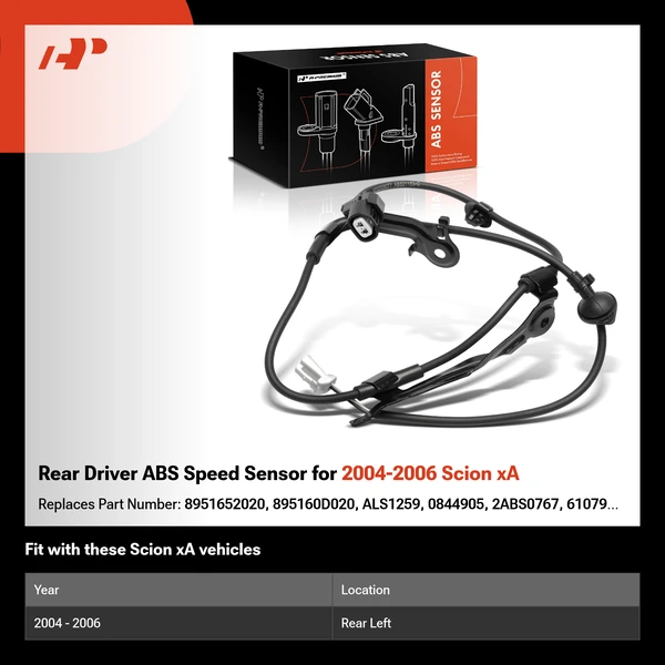 Rear Driver ABS Speed Sensor for 2004-2006 Scion xA