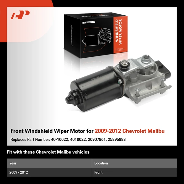 Front Windshield Wiper Motor for 2009-2012 Chevrolet Malibu