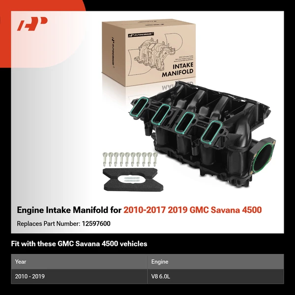 Engine Intake Manifold for 2010-2017 2019 GMC Savana 4500