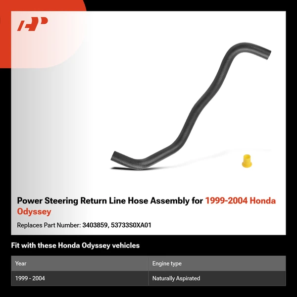 Power Steering Return Line Hose Assembly for 1999-2004 Honda Odyssey