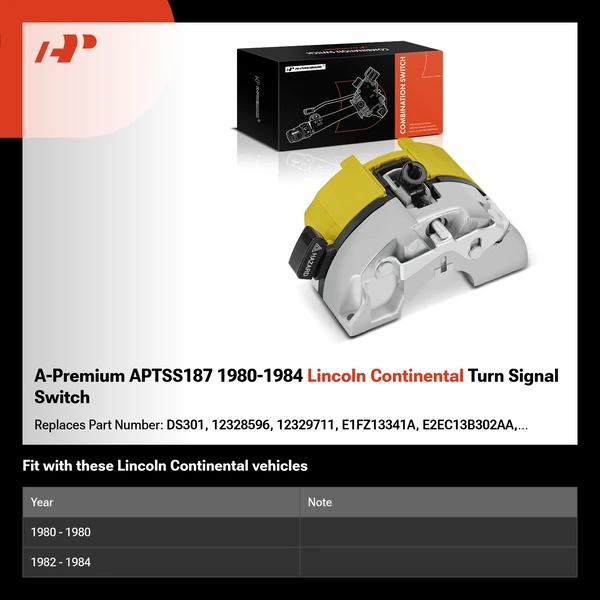 A-Premium APTSS187 1980-1984 Lincoln Continental Turn Signal Switch