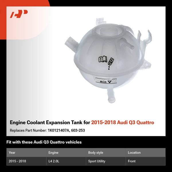 Engine Coolant Expansion Tank for 2015-2018 Audi Q3 Quattro