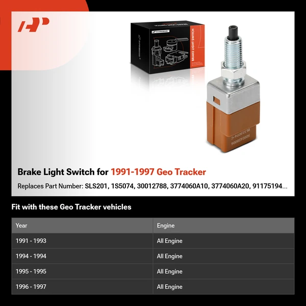 Brake Light Switch for 1991-1997 Geo Tracker