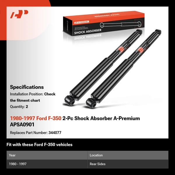1980-1997 Ford F-350 2-Pc Shock Absorber A-Premium APSA0901