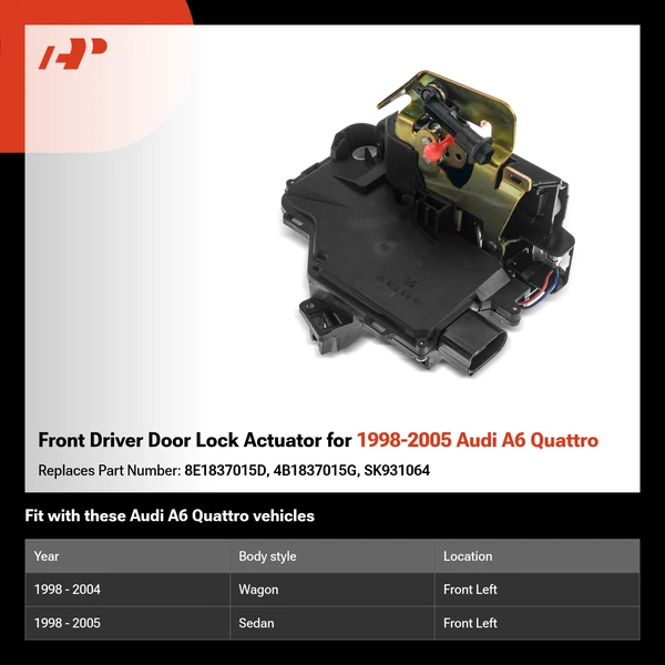 Front Driver Door Lock Actuator for 1998-2005 Audi A6 Quattro