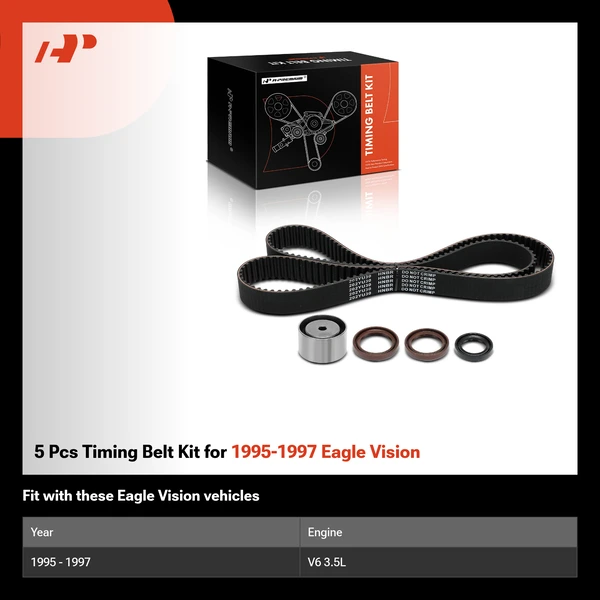 5 Pcs Timing Belt Kit for 1995-1997 Eagle Vision