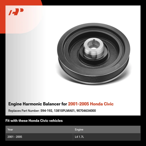 Engine Harmonic Balancer for 2001-2005 Honda Civic