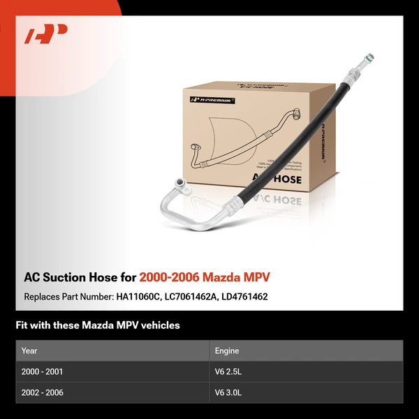 AC Suction Hose for 2000-2006 Mazda MPV