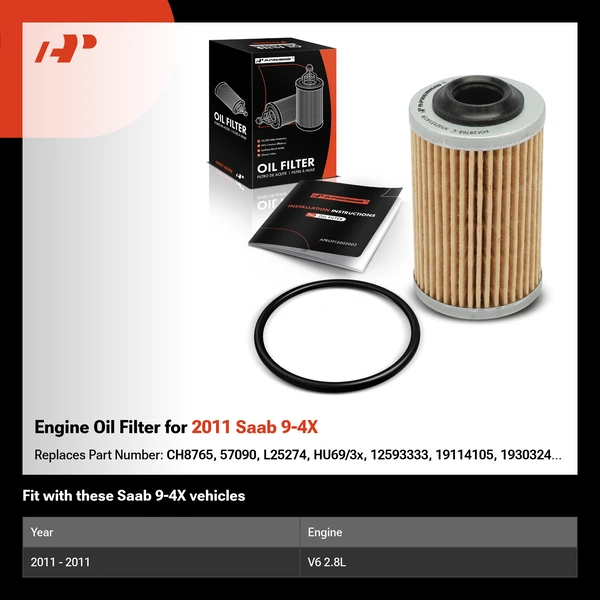 Engine Oil Filter for 2011 Saab 9-4X