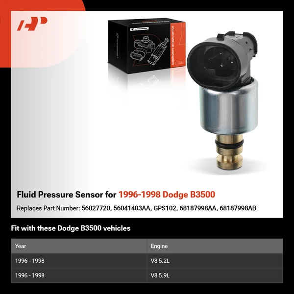 Fluid Pressure Sensor for 1996-1998 Dodge B3500