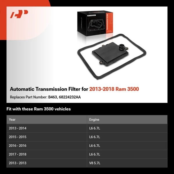 Automatic Transmission Filter for 2013-2018 Ram 3500