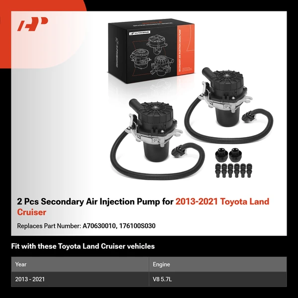 2 Pcs Secondary Air Injection Pump for 2013-2021 Toyota Land Cruiser