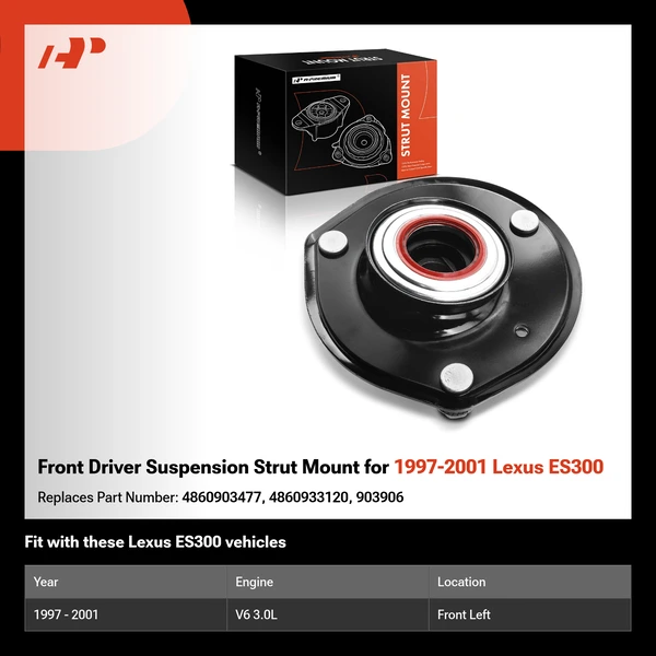Front Driver Suspension Strut Mount for 1997-2001 Lexus ES300