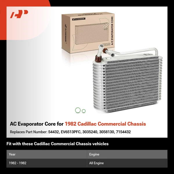 AC Evaporator Core for 1982 Cadillac Commercial Chassis