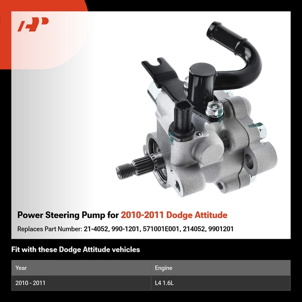Power Steering Pump for 2010-2011 Dodge Attitude