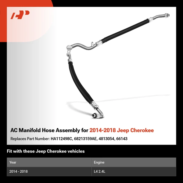 AC Manifold Hose Assembly for 2014-2018 Jeep Cherokee