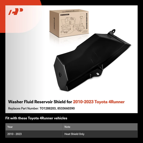 Washer Fluid Reservoir Shield for 2010-2023 Toyota 4Runner