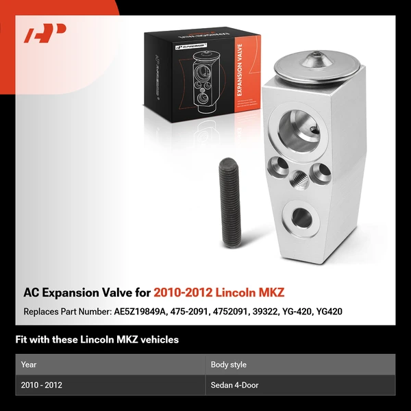 AC Expansion Valve for 2010-2012 Lincoln MKZ